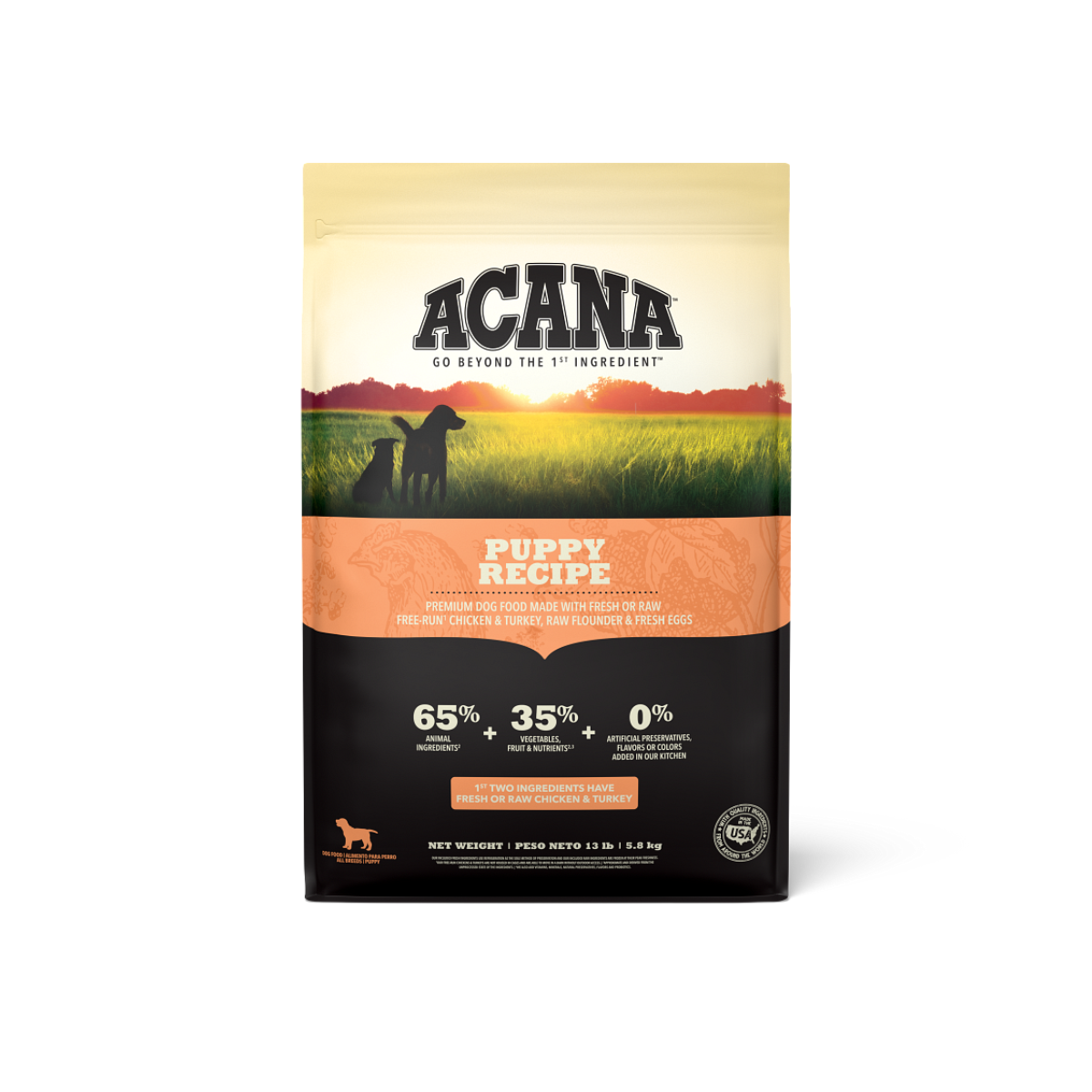 Alimento Acana Puppy Recipe para cachorros, fórmula premium con proteínas frescas y sin cereales para un crecimiento saludable