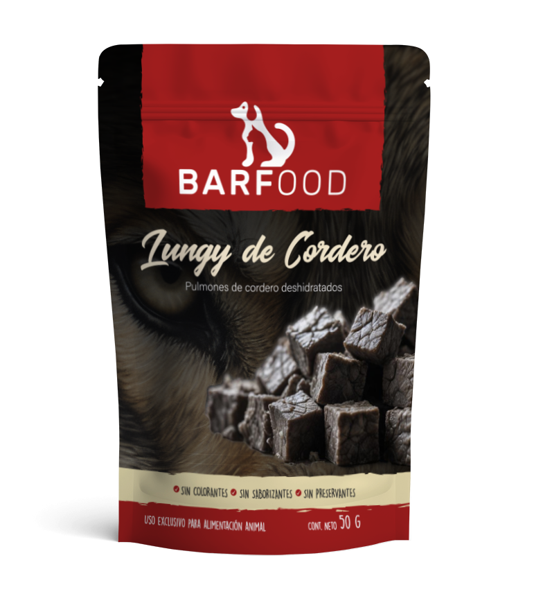 Lungy de Cordero 50 g – Snack Natural de Pulmón de Cordero para Perros