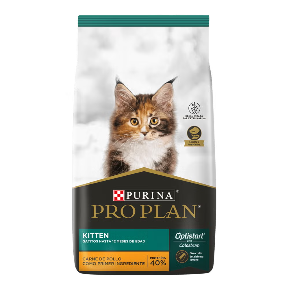 Alimento Pro Plan Kitten Optistart para gatitos, nutrición premium que fortalece defensas y crecimiento saludable
