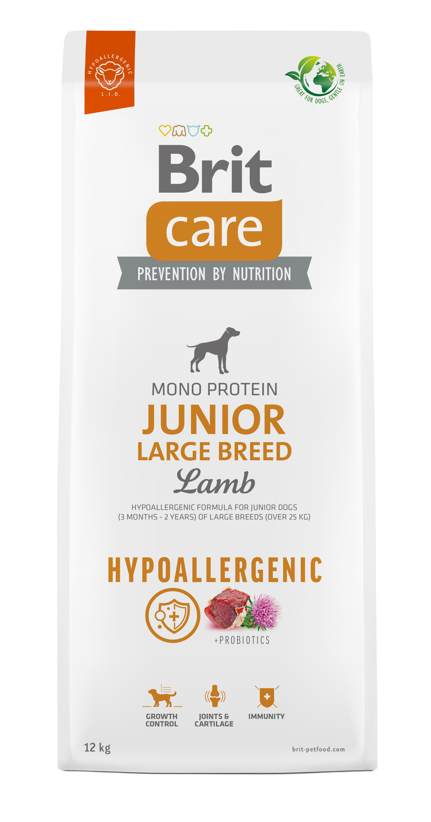 DOG HYPOALLERGENIC JUNIOR LARGE BREED LAMB 12KG