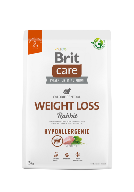 Alimento Brit Care Hypoallergenic Weight Loss para perros, fórmula hipoalergénica especial para control de peso y bienestar digestivo (3 kg)