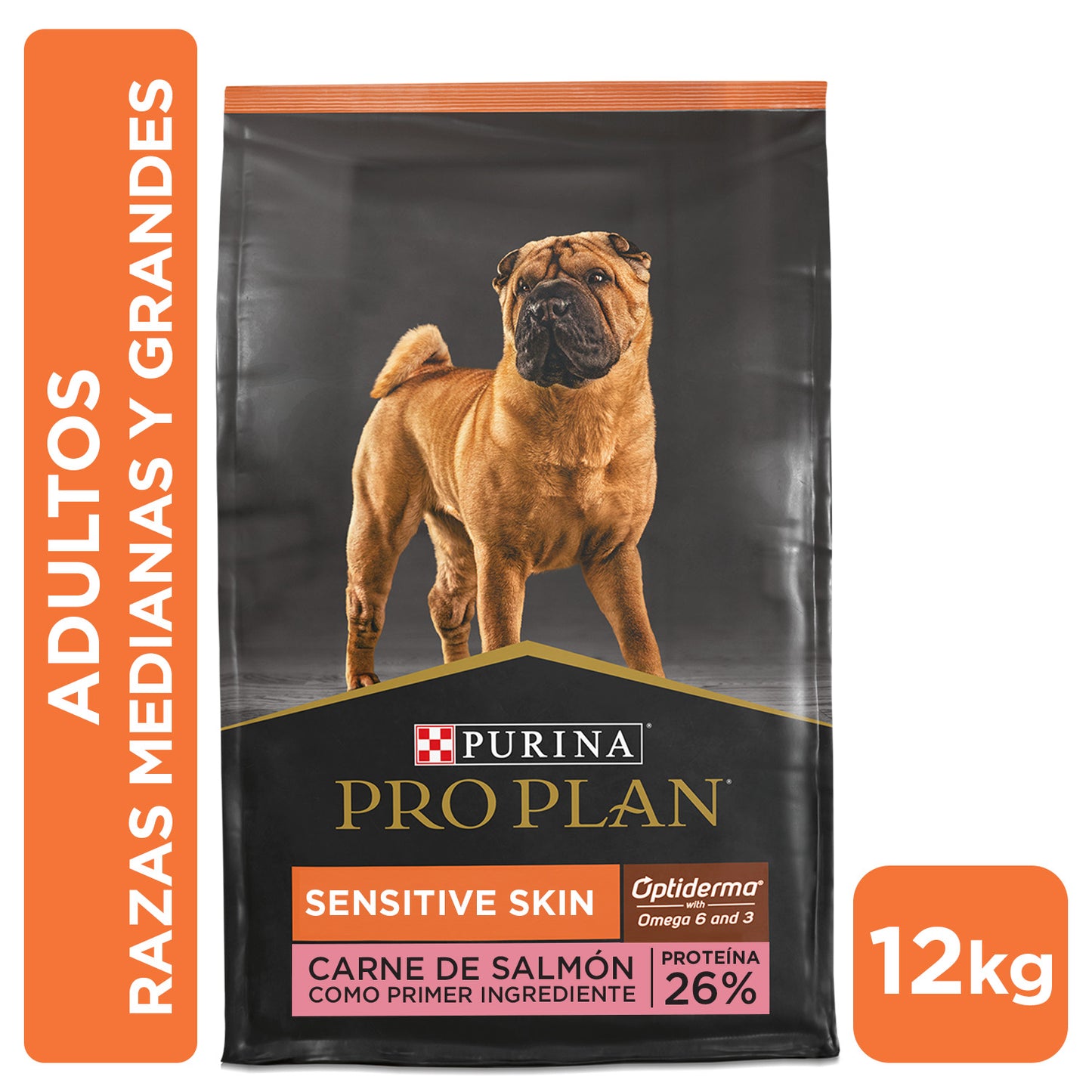 PROPLAN SENSITIVE SKIN RAZAS MEDIANAS Y GRANDES SALMON