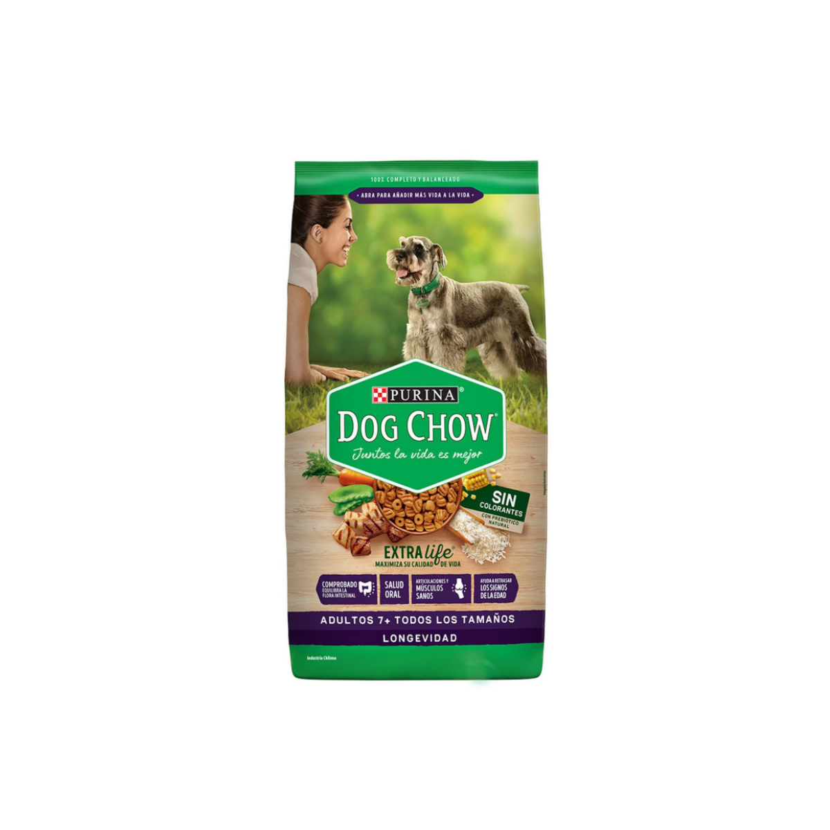 Alimento Dog Chow para perros adultos senior, nutrición completa para el bienestar y vitalidad en su etapa madura