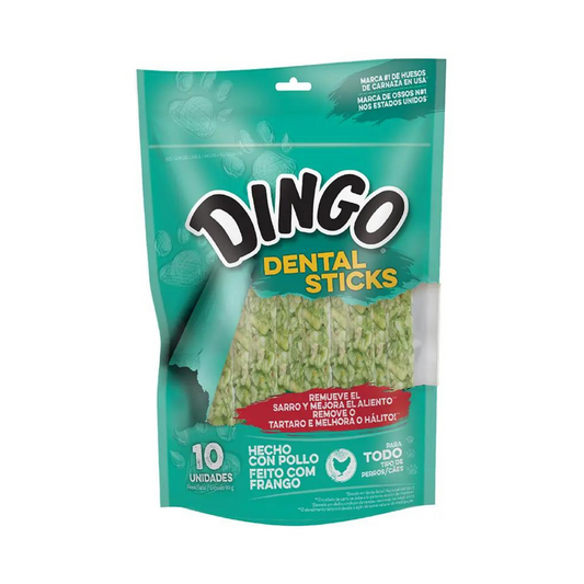 Dingo Dental Munchy Stick, palitos masticables con fórmula dental para perros, ayudan a limpiar dientes y reducir el sarro (48 unidades)