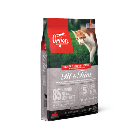 Alimento Orijen Fit & Trim para gatos, fórmula premium alta en proteínas y baja en grasas para el control de peso (5.4 kg)