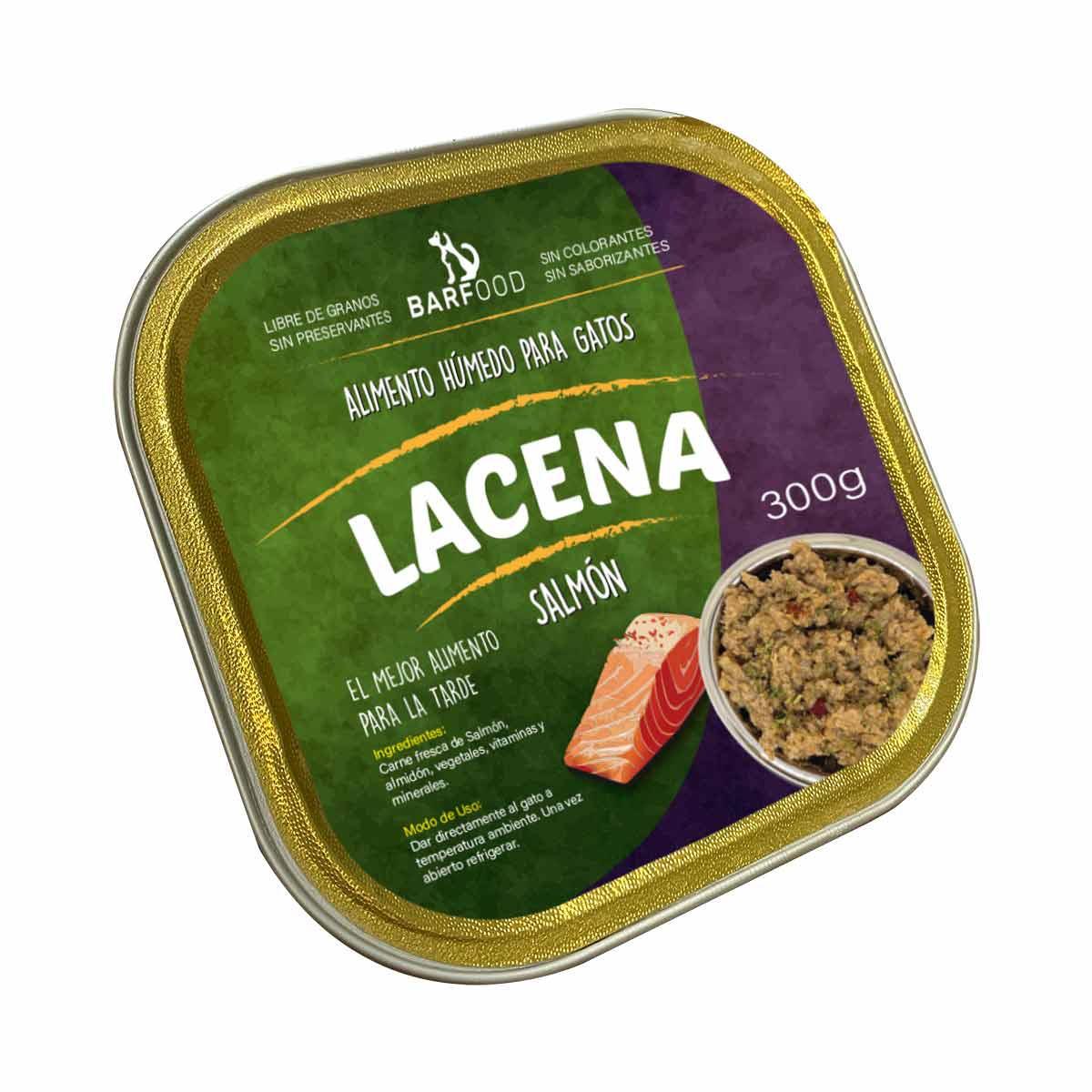 LACENA Salmón para Gatos – Alimento Húmedo Natural 300 g