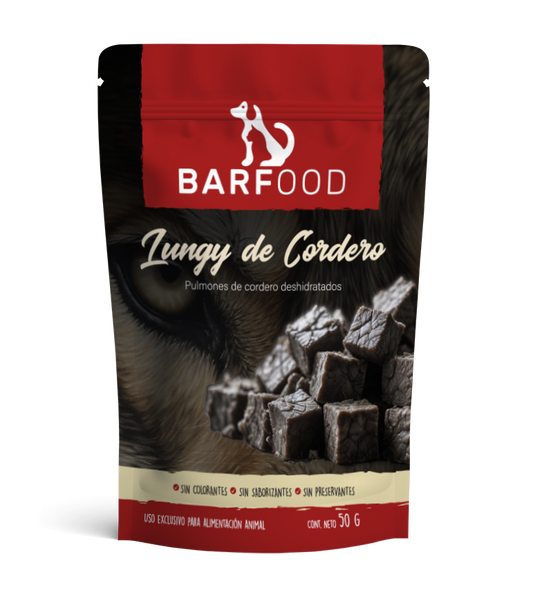 Lungy de Cordero 50 g – Snack Natural de Pulmón de Cordero para Perros