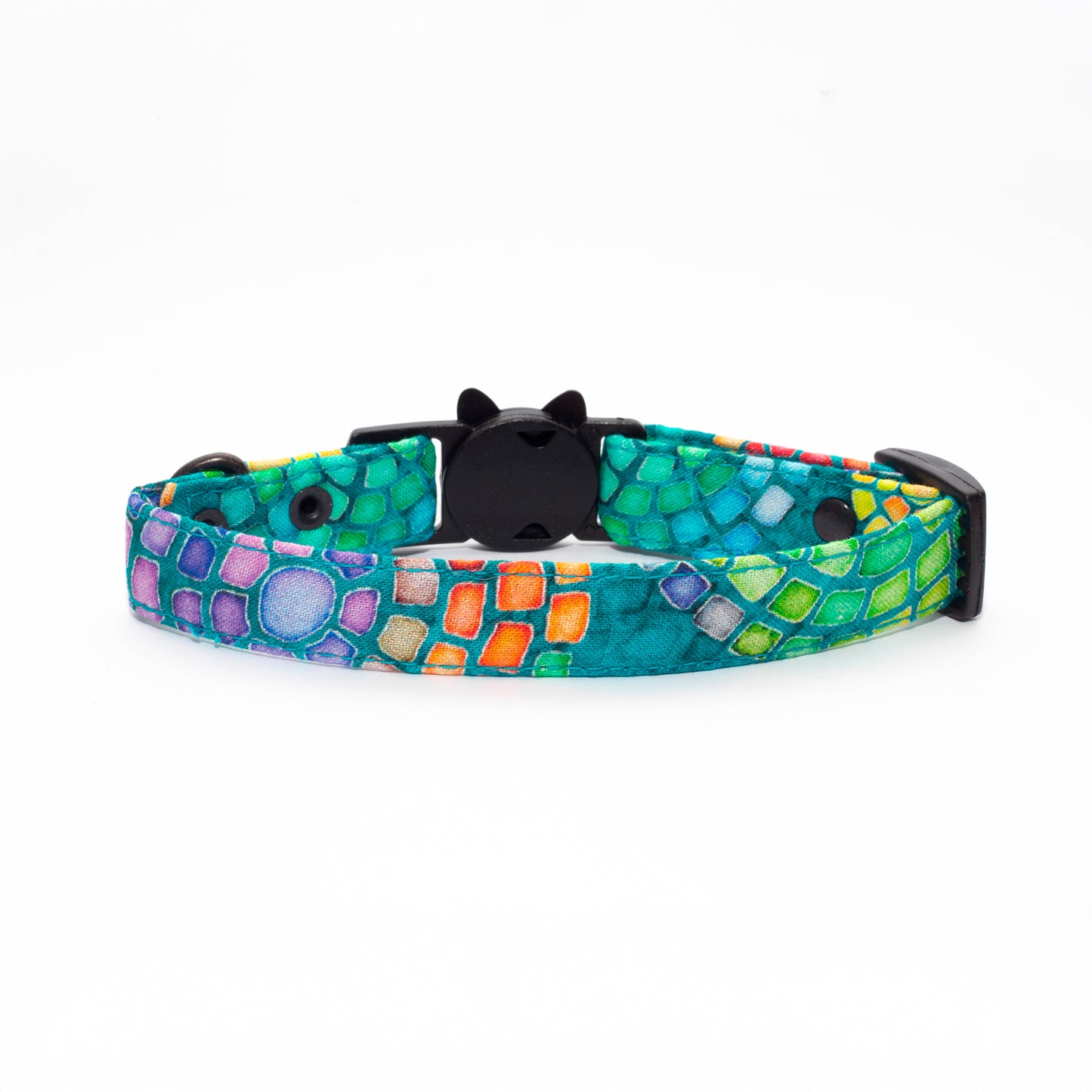 Collar con Broche de Seguridad para Gatos Mosaico Blue