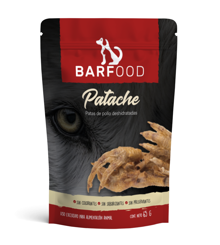 Patache 65 g BarFood – Patas de Pollo Deshidratadas para Perros