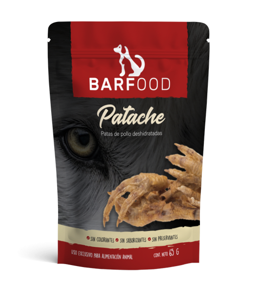 Patache 65 g BarFood – Patas de Pollo Deshidratadas para Perros