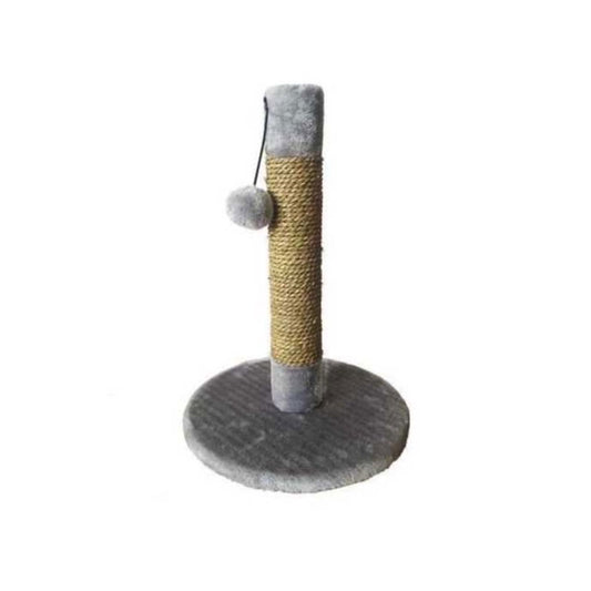 Rascador para gatos con bolita en la punta, ideal para afilar garras y jugar al mismo tiempo