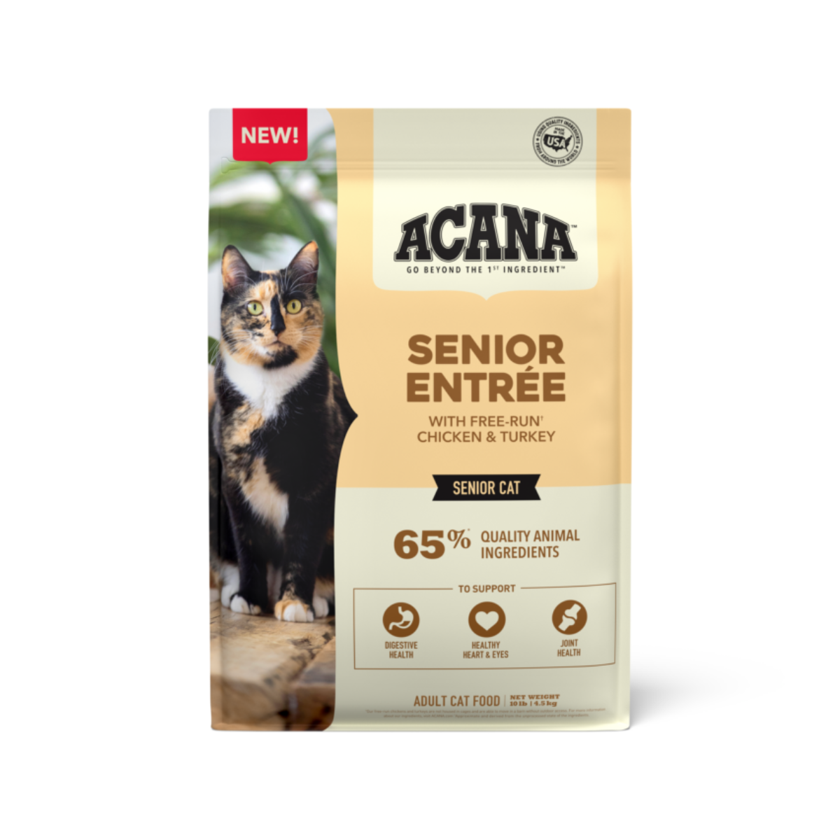 Alimento Acana Senior Entrée para gatos mayores, receta premium con proteínas naturales y sin cereales para una salud óptima (4 kg)