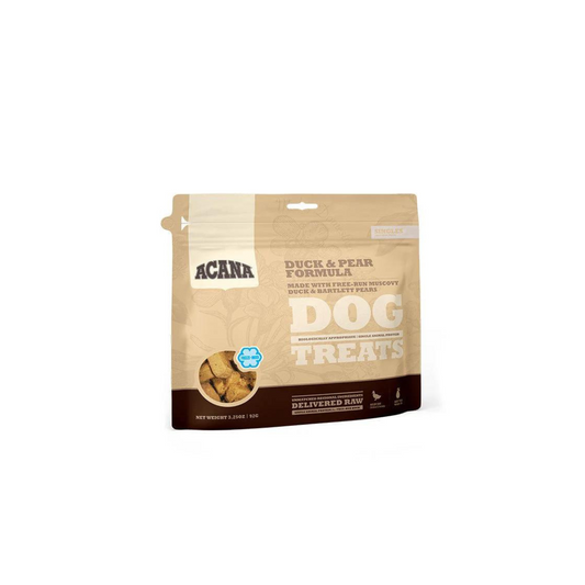 Snack Acana Treats para perros, receta con pato y pera, premios naturales y saludables (35 g) snacks saludables