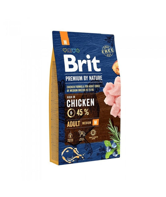 Alimento Brit Premium para perros adultos de razas medianas, nutrición equilibrada para una vida saludable (15 kg)