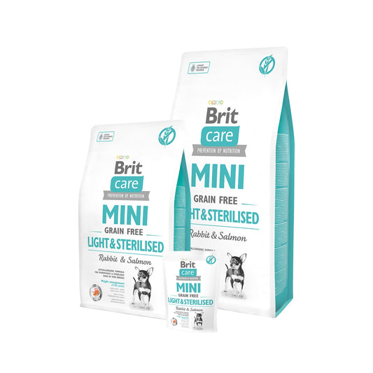 Alimento Brit Care Mini Light & Sterilised para Perros - Conejo y Salmón (7kg)