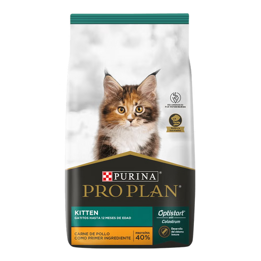 Alimento Pro Plan Kitten Optistart para gatitos, nutrición premium que fortalece defensas y crecimiento saludable