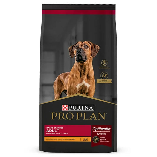 Alimento Pro Plan para perros adultos de razas grandes, nutrición premium y balanceada