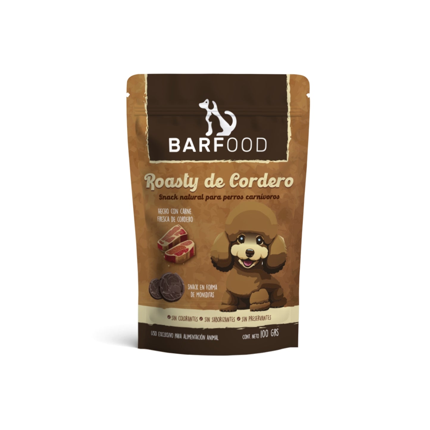 Roasty Cordero 80g - Snack Natural para Entrenamiento