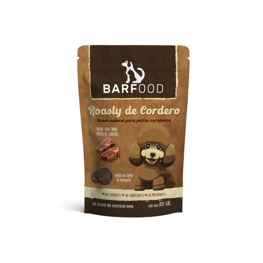 Roasty Cordero 80g - Snack Natural para Entrenamiento