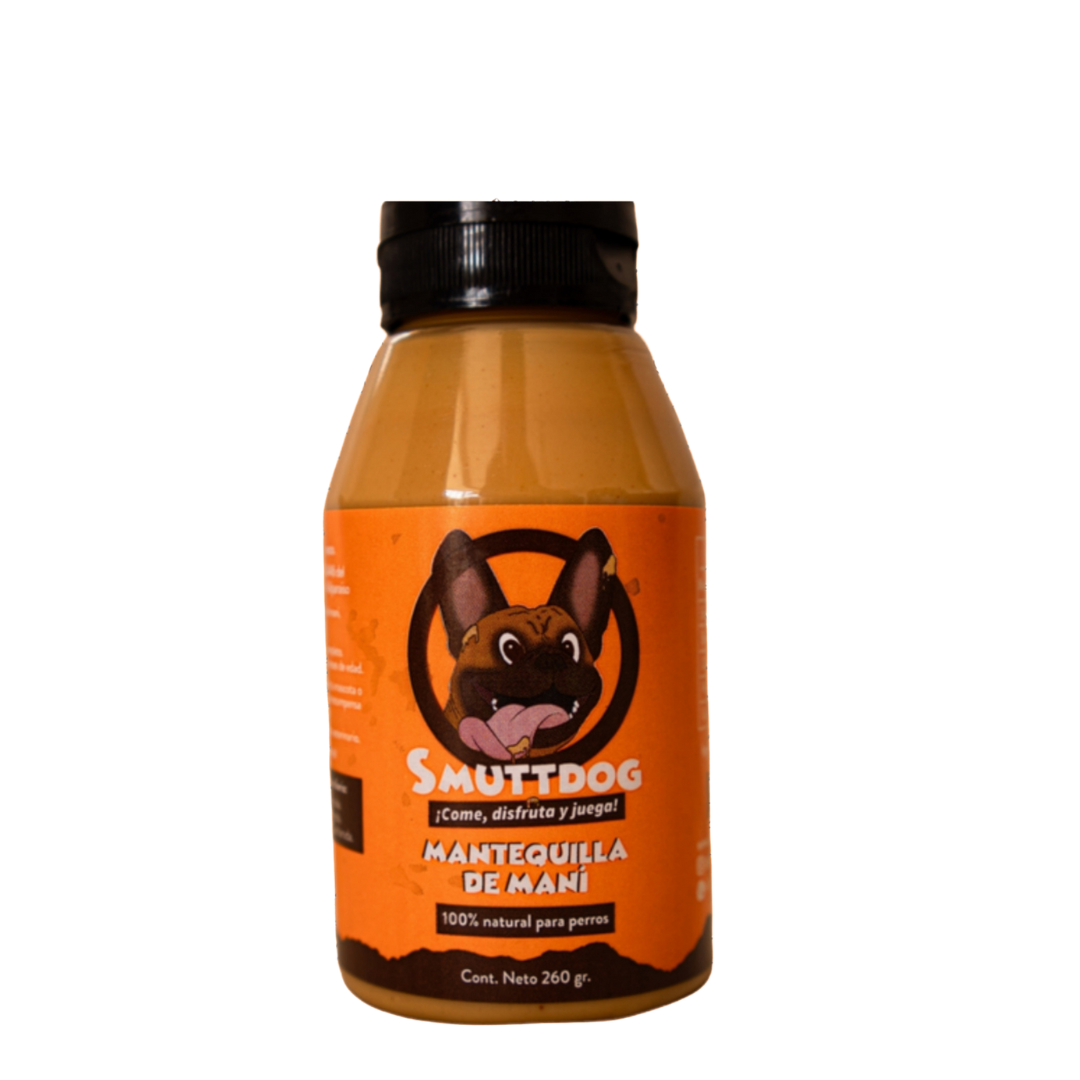 Mantequilla de maní natural SmuttDog para perros, snack saludable y delicioso, ideal para untar o como premio